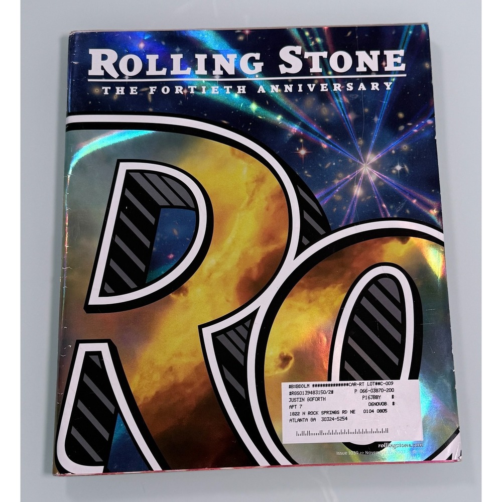 Rolling Stone Magazine: 40th Anniversary Holographic November 2007 Issue #1039